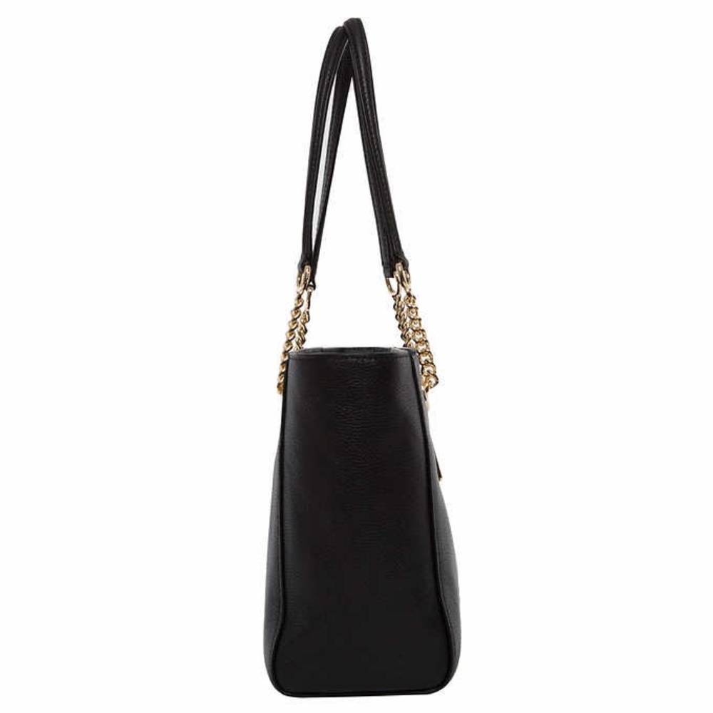 🖤NWT COACH Turnlock Pebbled Leather Chain Tote Bag🖤 - Picture 4 of 15